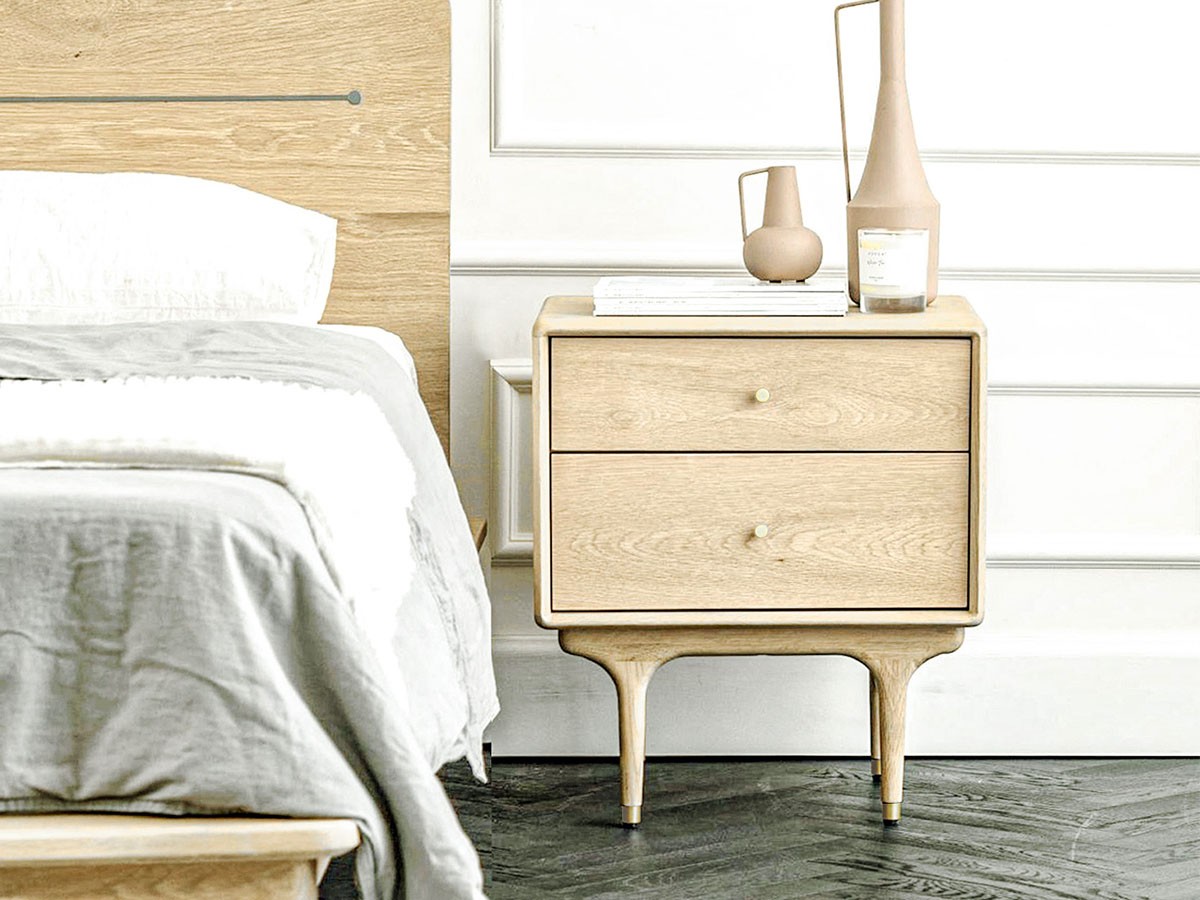 XANDER DESIGNS JULIE BED SIDE TABLE WHITE OAK / サンダーデザイン
