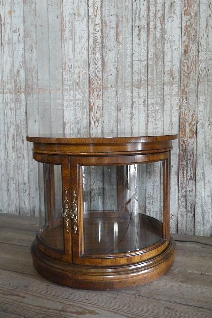 アンティーク 照明付き ウッド×ガラス キャビネット - STAGE ANTIQUE