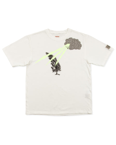 Kapital 20/-Jersey Crew T (THUNDER & CONIFER) - White – Standard