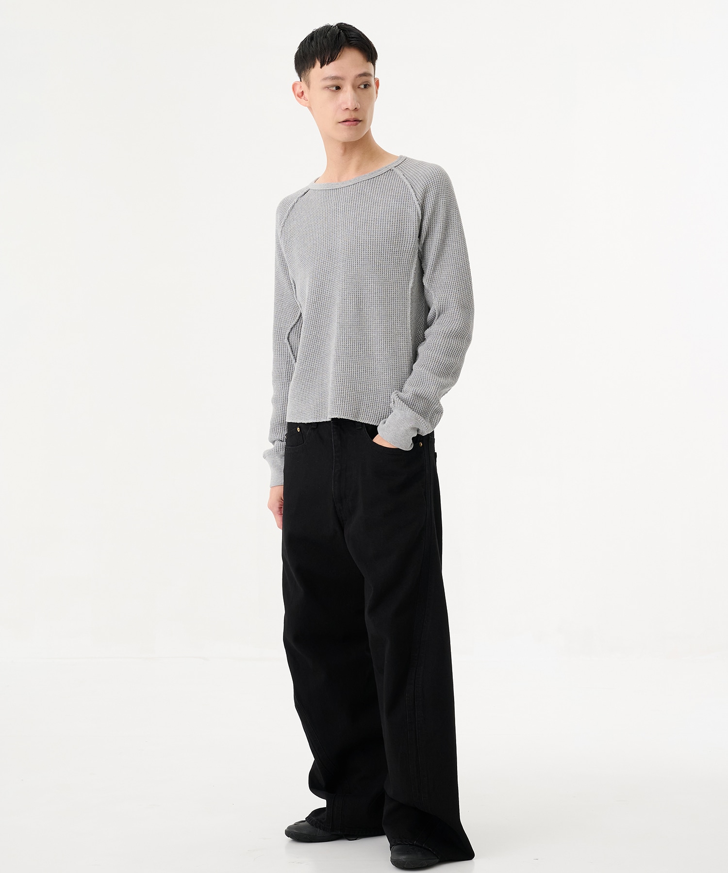 WAFFLE THERMAL LONG SLEEVE T-SHIRT｜NVRFRGT