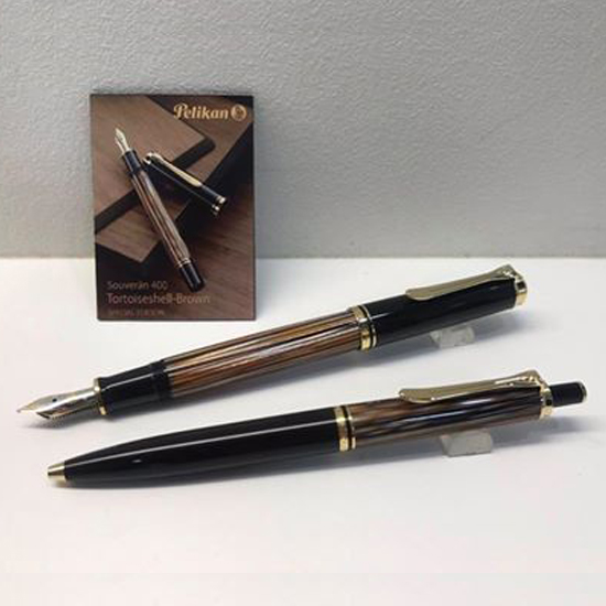 Pelikan スーベレーン400 茶縞 トータスシェルブラウン | デザイン文具