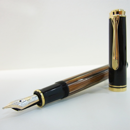 Pelikan スーベレーン400 茶縞 トータスシェルブラウン | デザイン文具