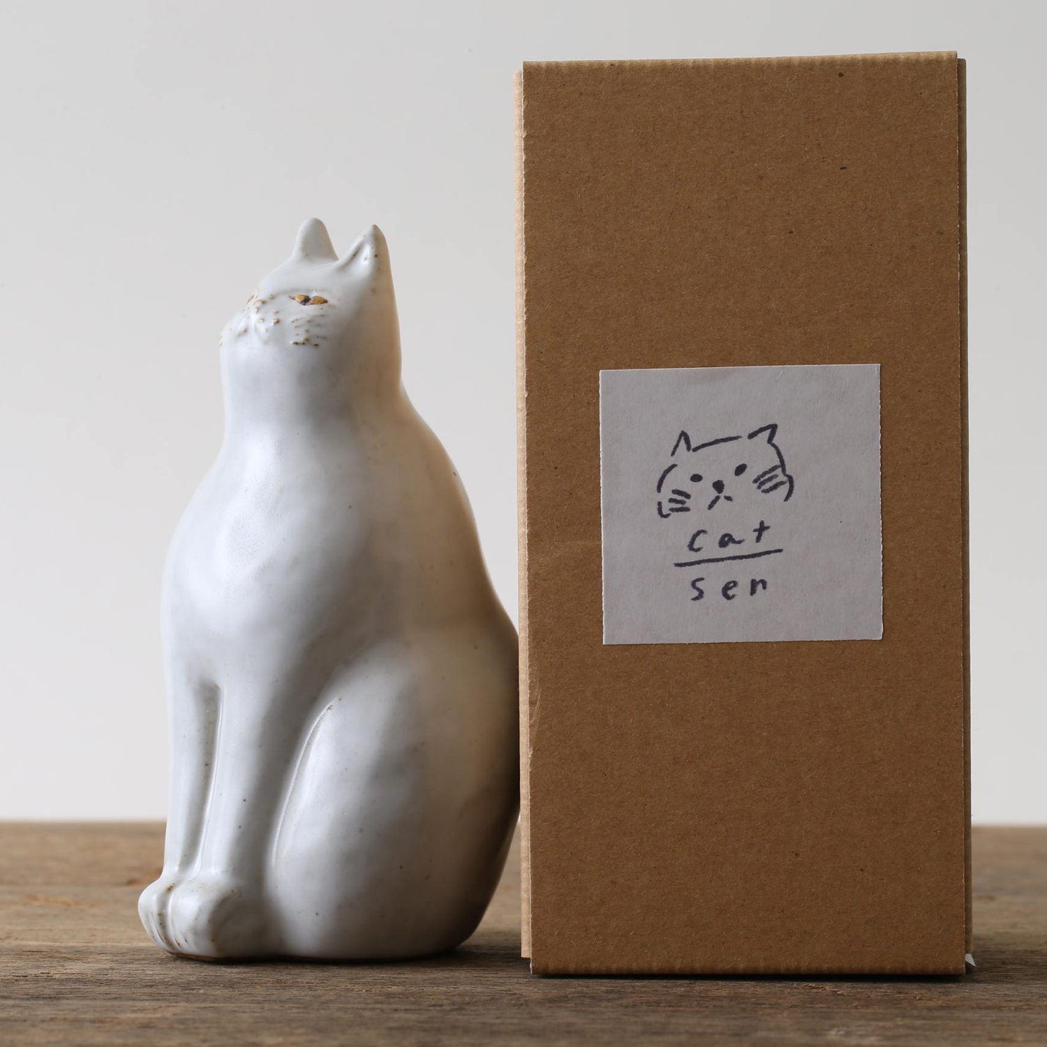 サンディキャスト社製 猫の置物 J786 CAT.GRAY&WHT ライフサイズ