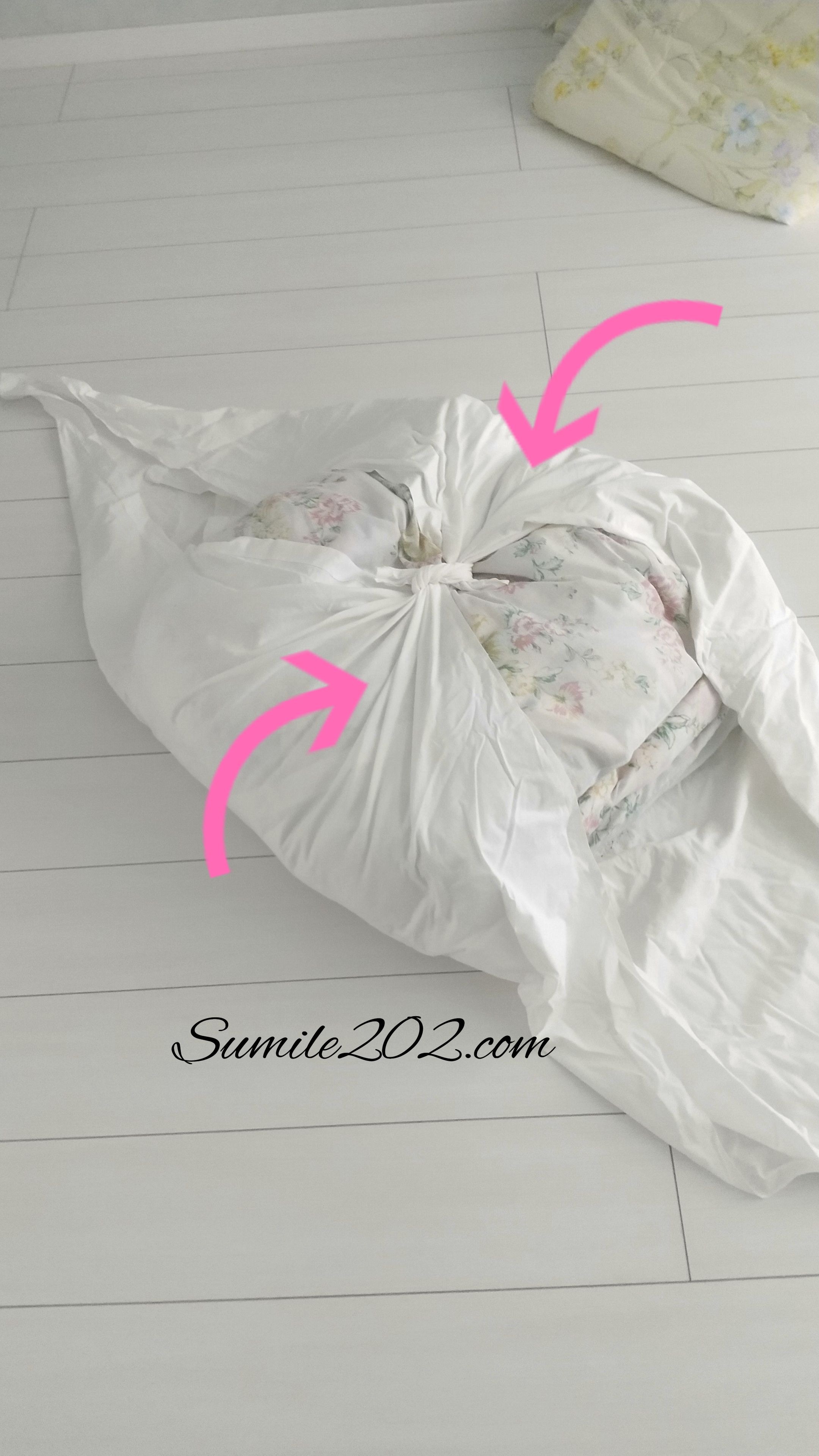 不要なシーツの活用法☆羽毛布団の収納 | すみれハイツ202号室