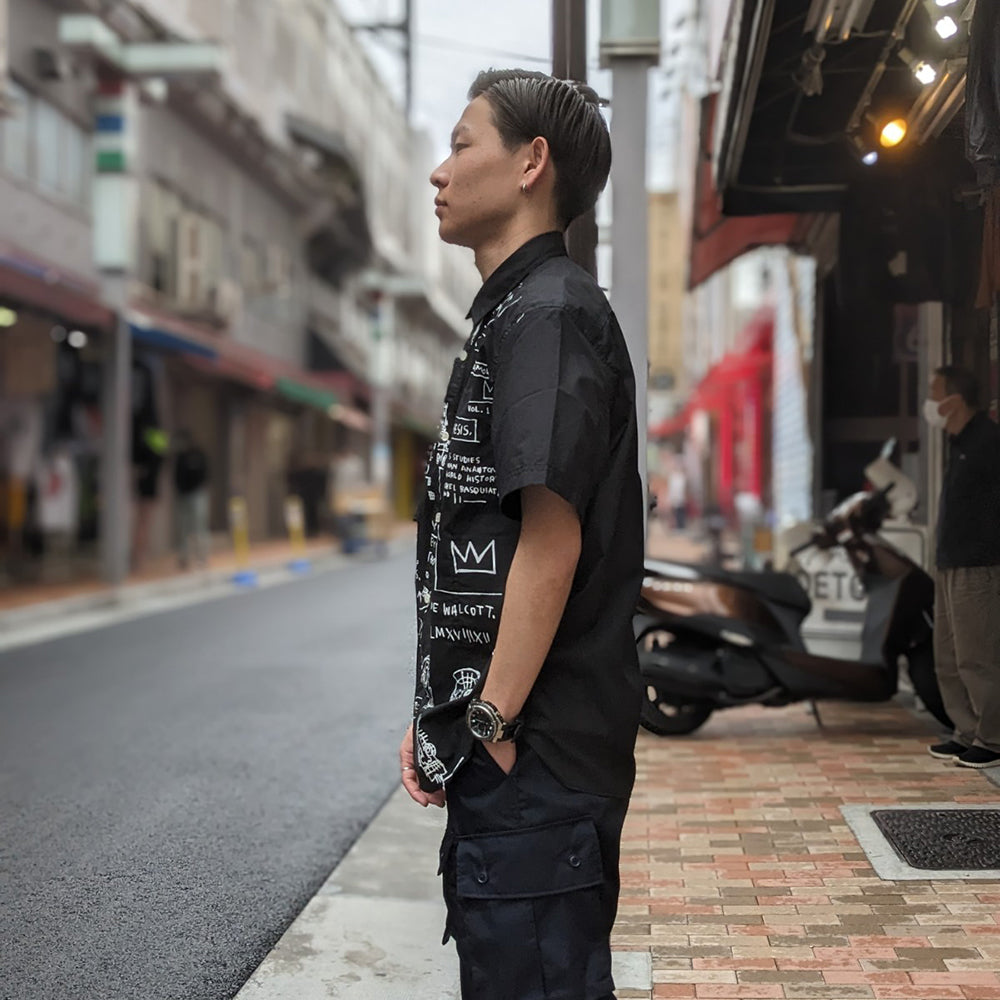 JUNYA WATANABE MAN - Short Sleeve Shirt - Jean-Michel Basquiat