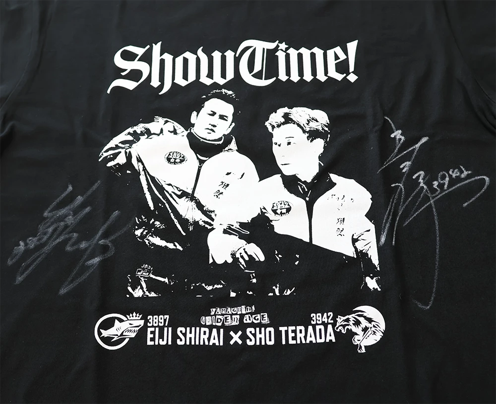 白井英治選手＆寺田祥選手 サイン入り特注Tシャツ | 徳山すなっち