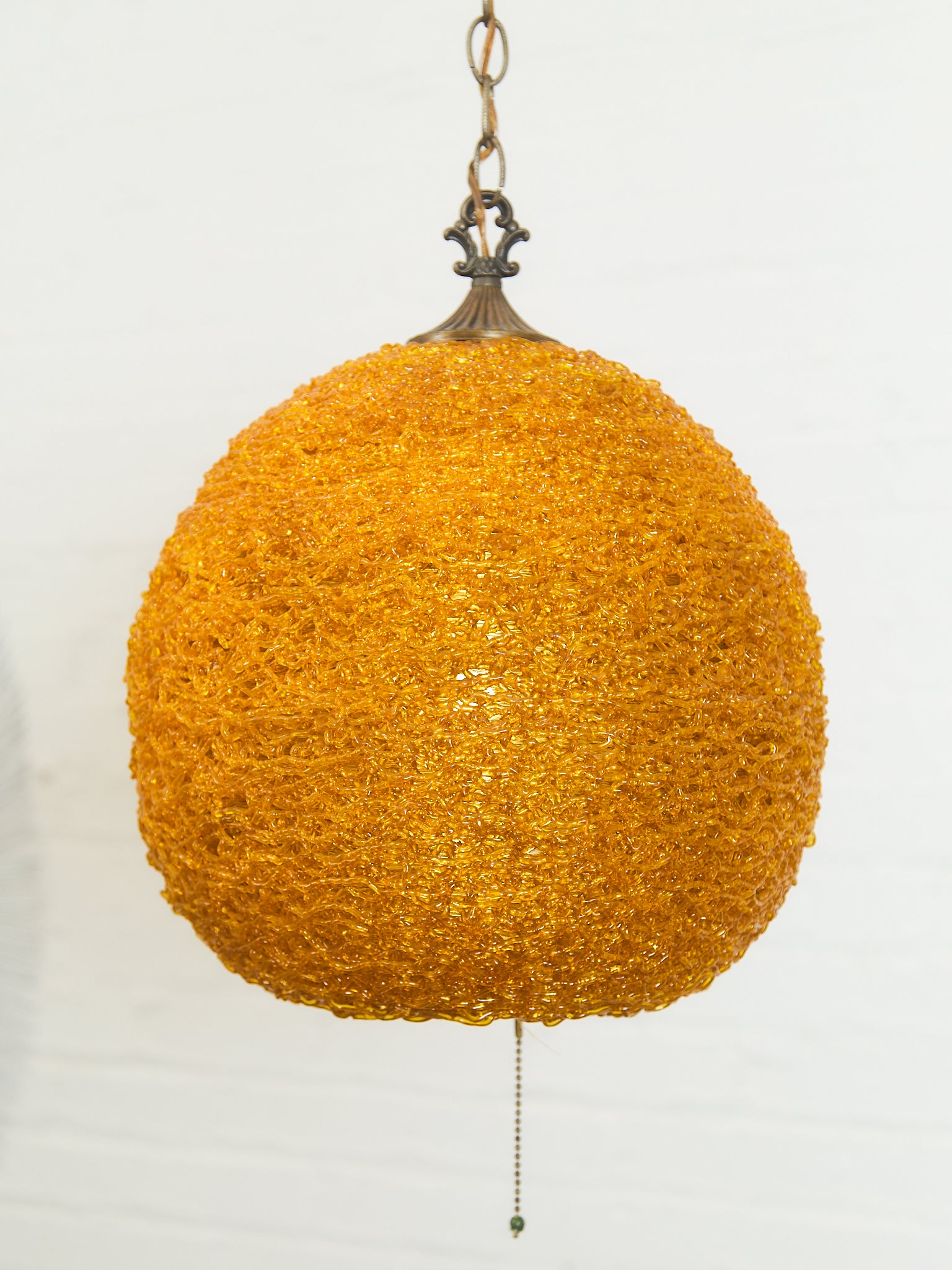 Yellow Spaghetti Pendant 1960s Hanging Lamp – Sunbeam Vintage