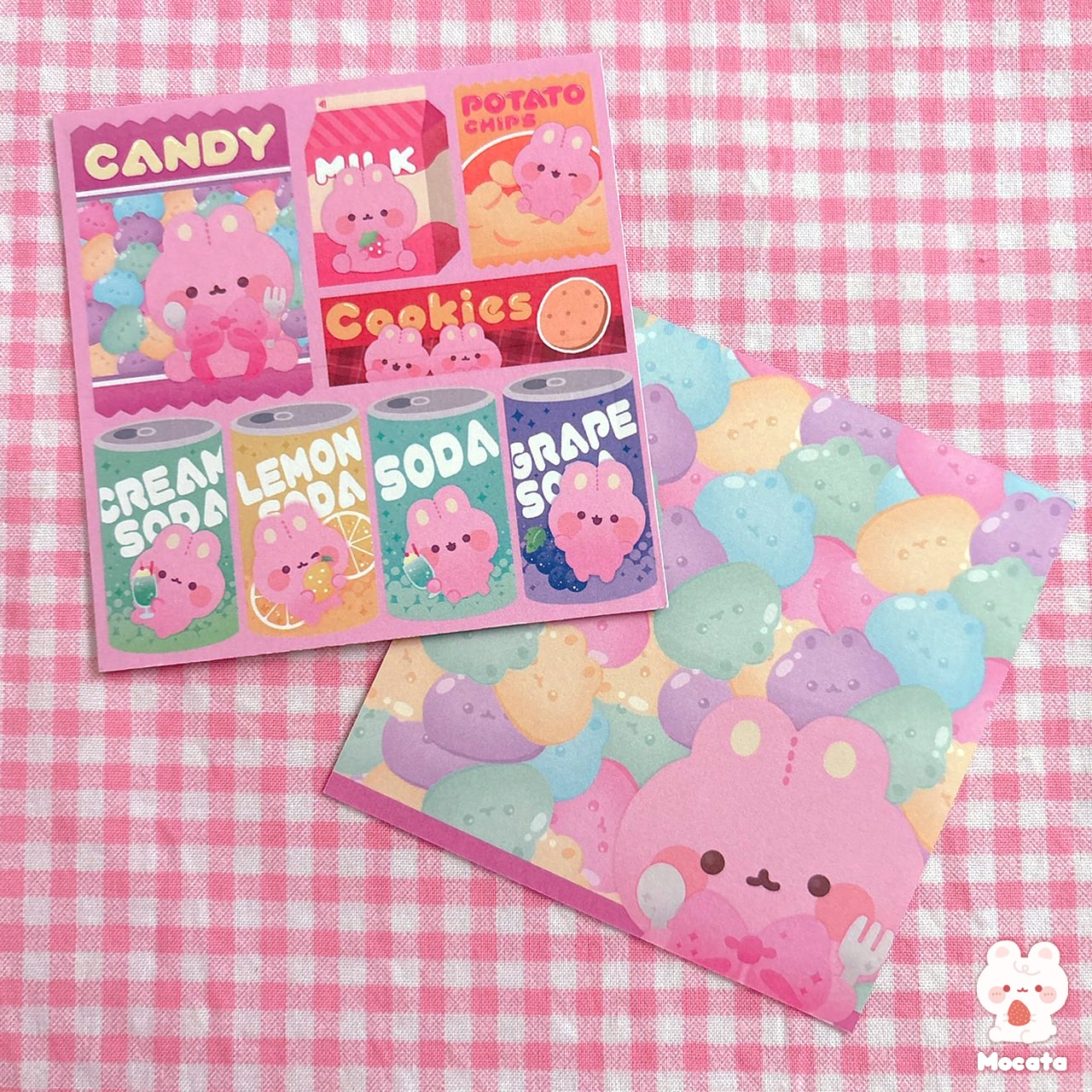 うさぎパッケージ風両面メモ／イラストレーターもか汰 – SUNHOSEKI