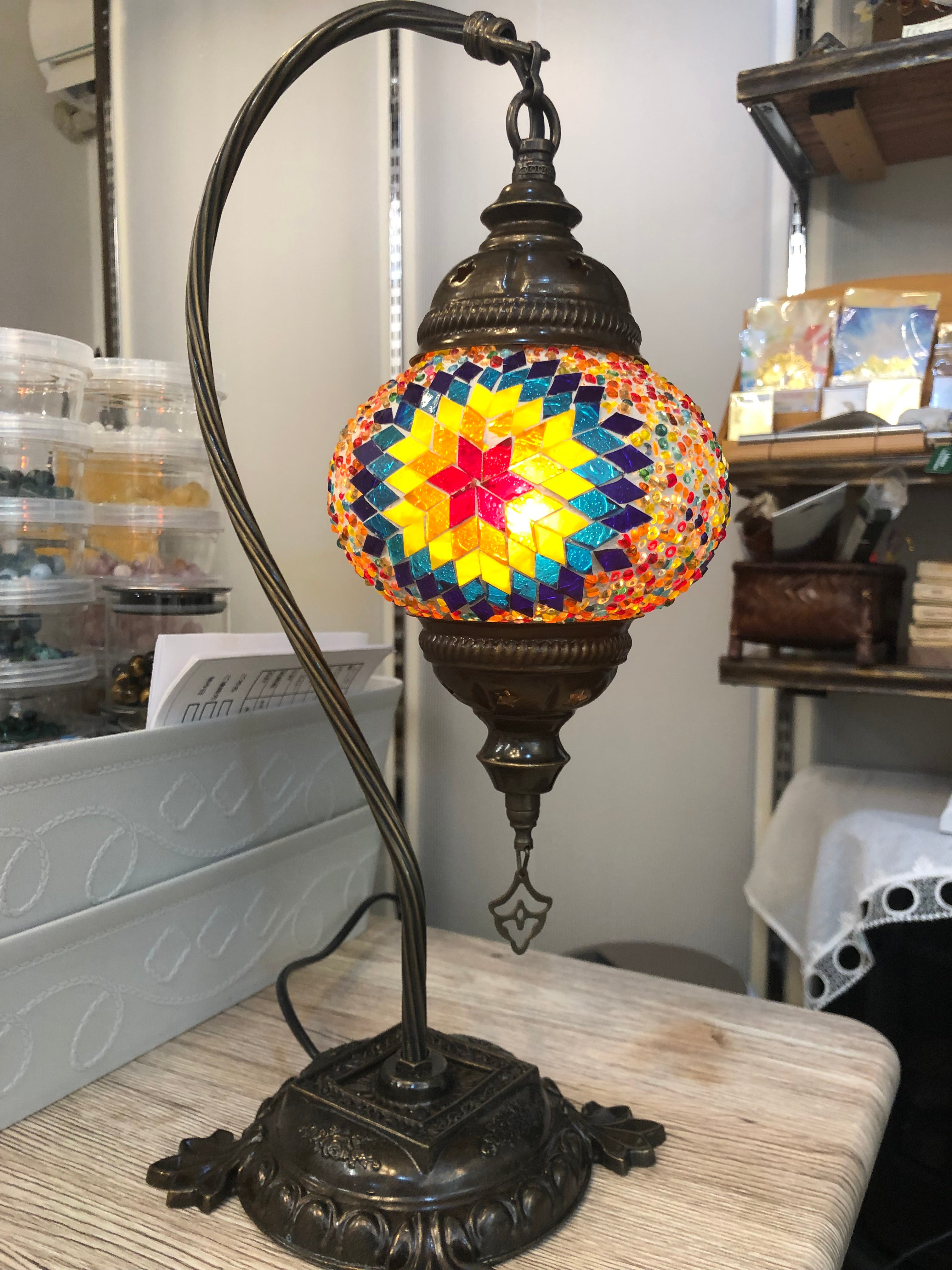 壁飾り 面 セネガル国 民芸品 ランプシェード