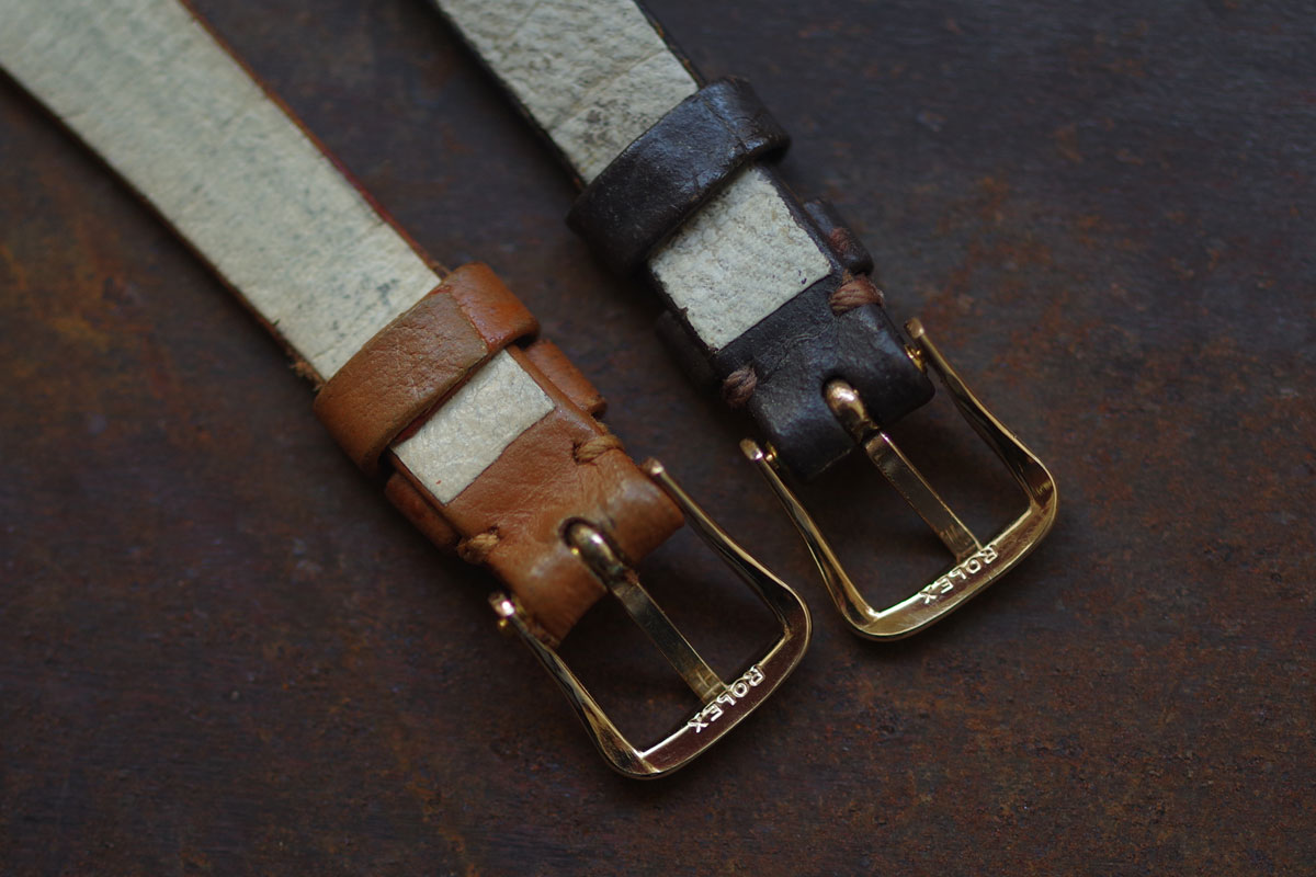 ROLEXオリジナル 純正カメレオン用 アンティーク革ベルト 単品売り