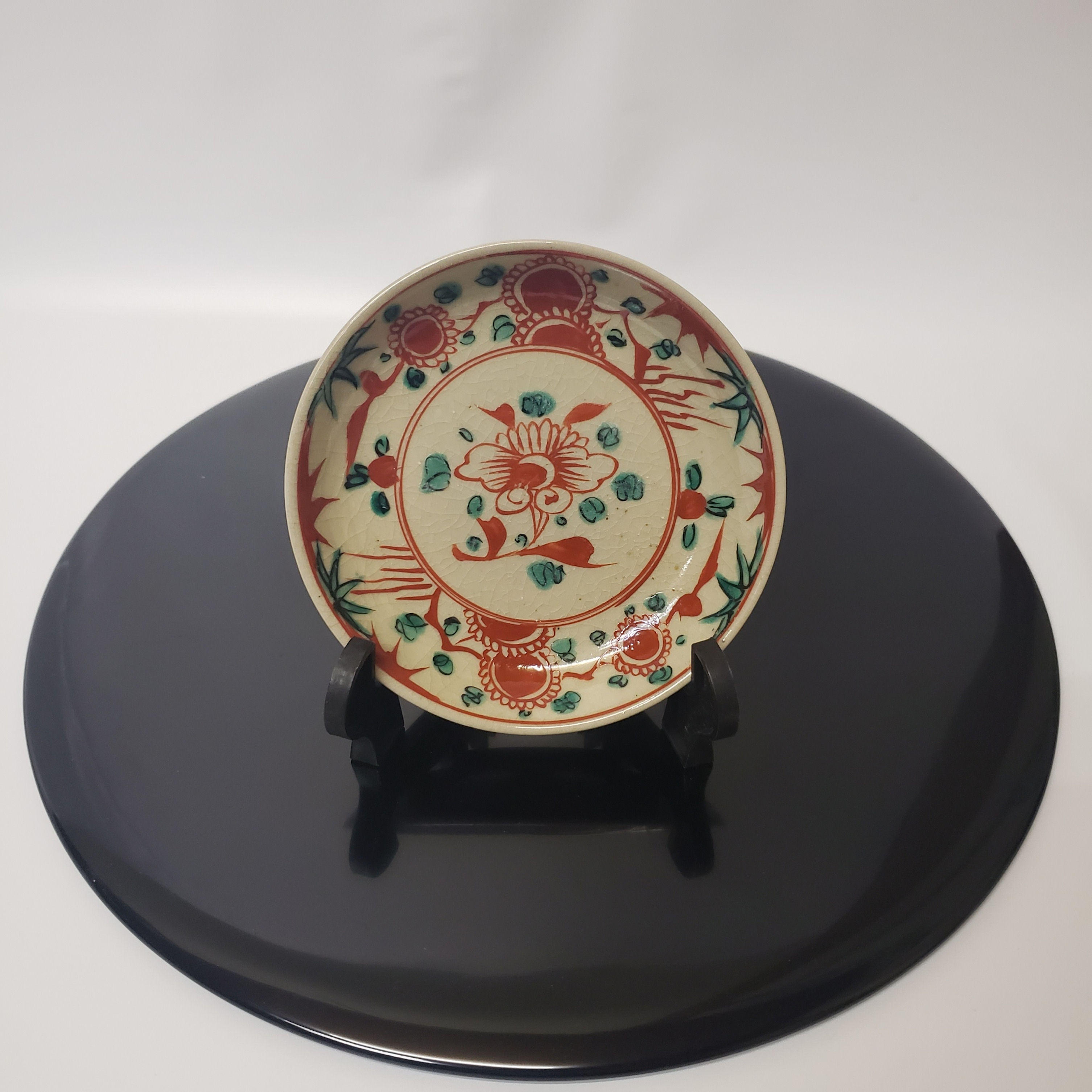 犬山焼 雲綿 紅葉文 手塩皿 小皿 5客 桐箱 M R7398 犬山焼雲綿紅葉文