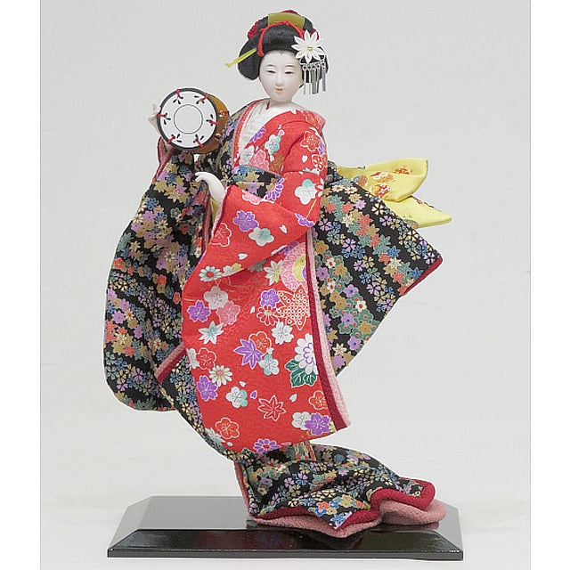 尾山人形 寿 正絹鼓舞 6号ケース入り – スガ人形店