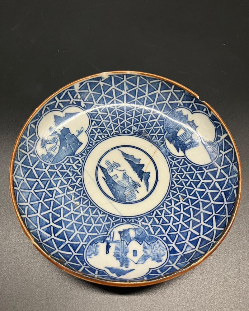 古陶磁 骨董 小皿 金継ぎ 金直し 5枚 古陶磁 骨董 小皿 金継ぎ 金直し