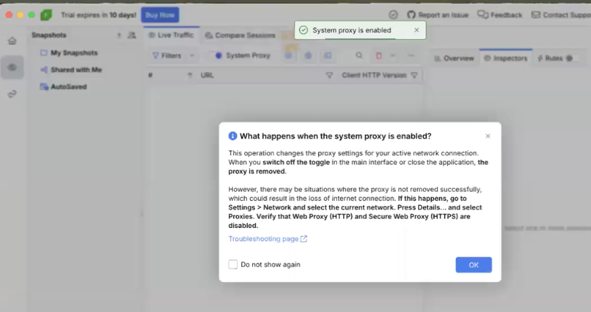 Oktaカスタマーサポートに提出するFiddlerのトレースをキャプチャー