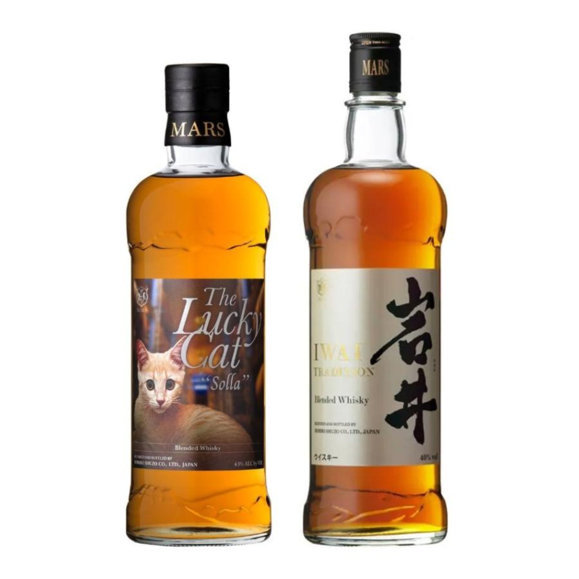 本坊酒造】ザ・ラッキーキャット ソラ 43% & 岩井トラディション 700ml