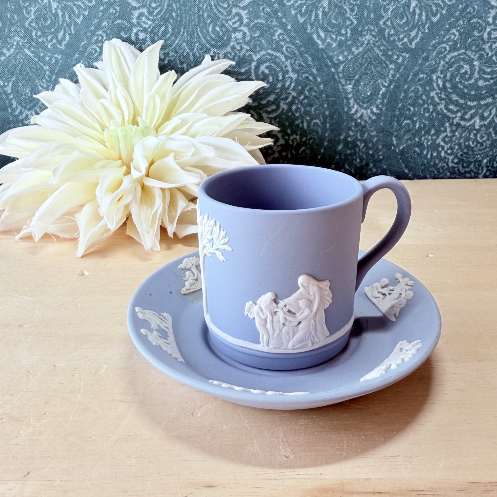 ウエッジウッド Wedgwood ジャスパーデミタスカップ＆ソーサー 天使の