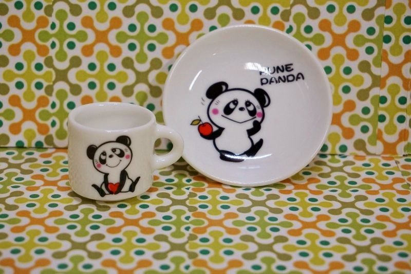 内藤ルネ ミニチュアカップ＆ソーサー 陶器製 装飾用ミニチュア 絵柄3