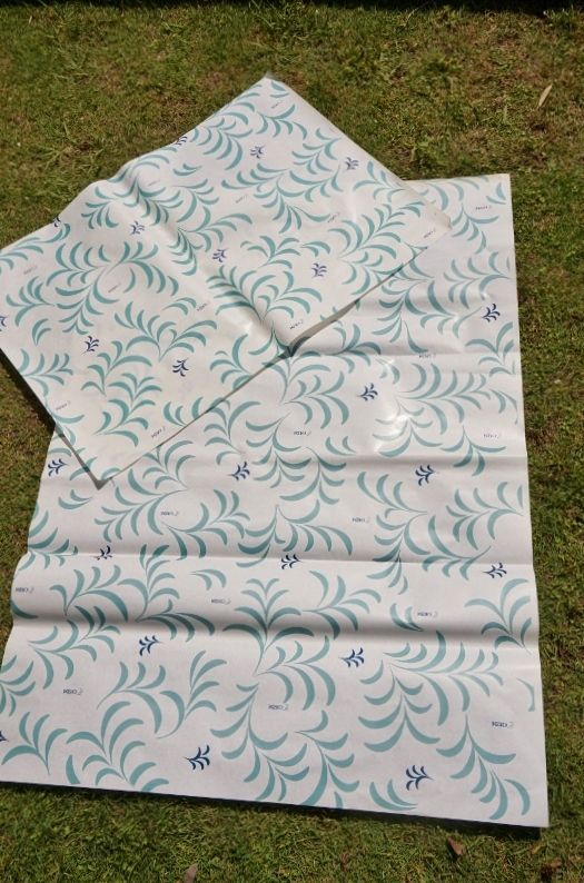 昭和レトロ包装紙 昔の包装紙 花王 Kao グリーンリーフ柄 緑 サイズ2