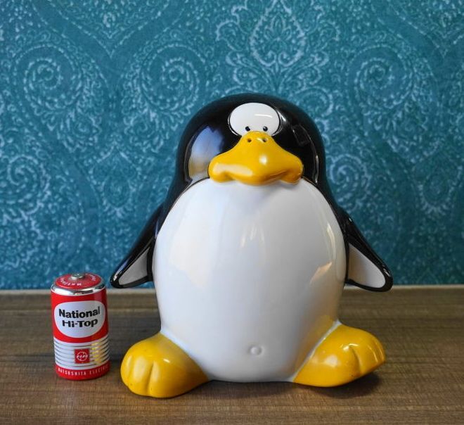 80年代 ファンシー ペンギン 陶器置物 stationery house 日本製 マスコ