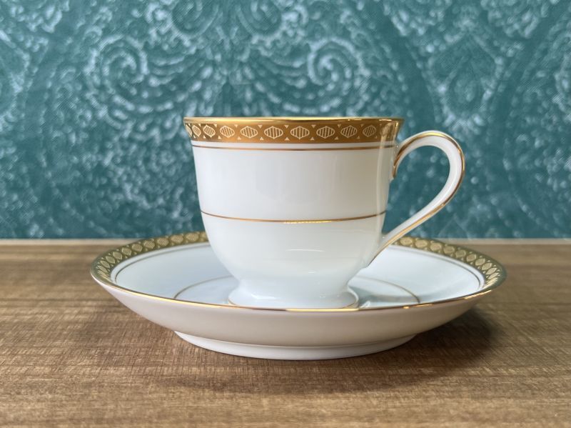 オールドノリタケ ボーンチャイナ デミタスカップ＆ソーサー 1客