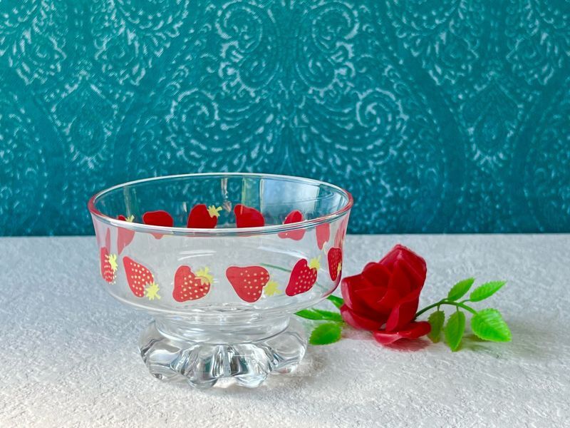 東洋ガラス アイスクリームカップ デザートカップ ポップいちごカップ