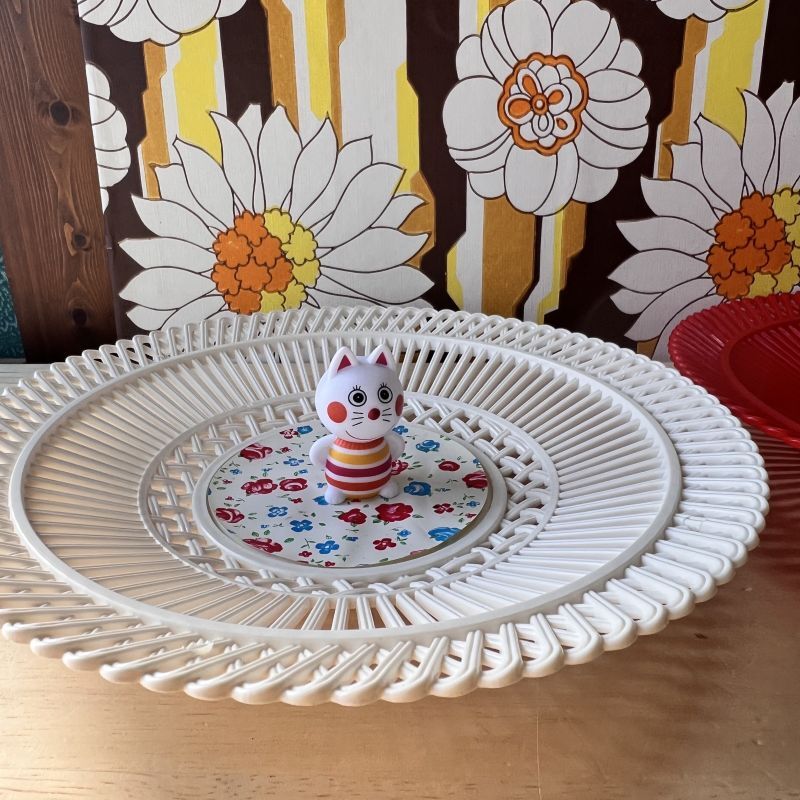 レア‼️ビンテージ レトロポップ 花柄&蝶々 リバーシブル こたつかけ