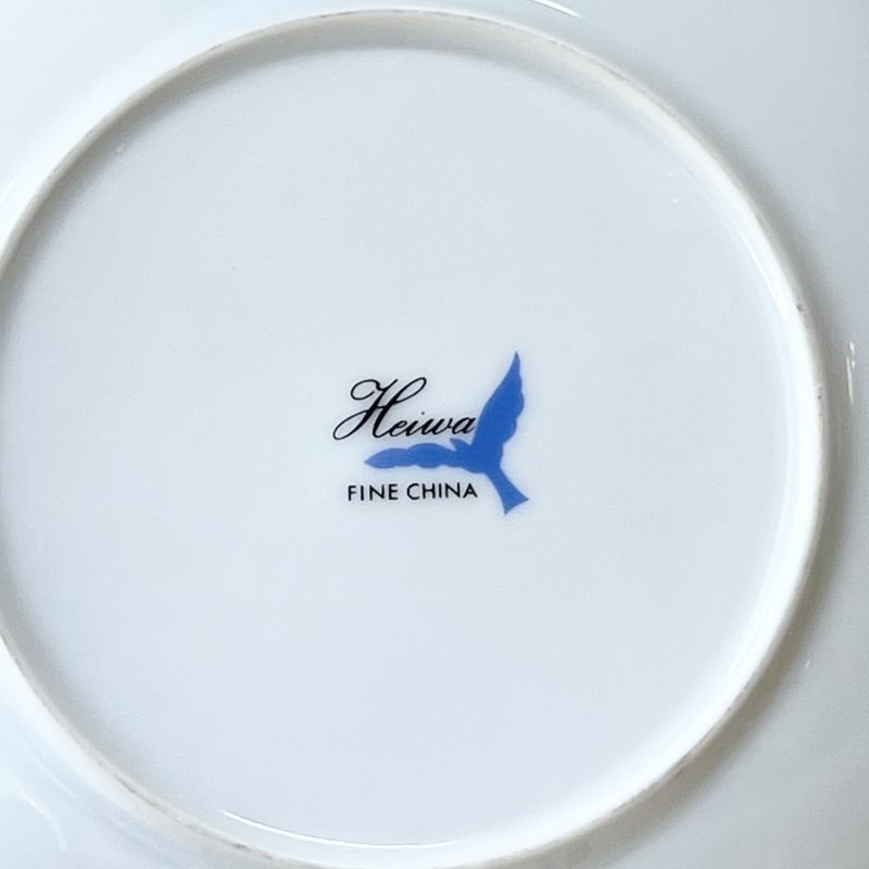 Heiwa fine china オレンジ系花柄プレート皿