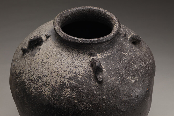 小西陶古 備前焼 四耳壺 四耳壷 つぼ 花器 フラワーベース 花入 花瓶