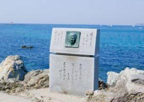 葉山森戸神社前からの富士山曼荼羅図、裕次郎灯台湘南の海