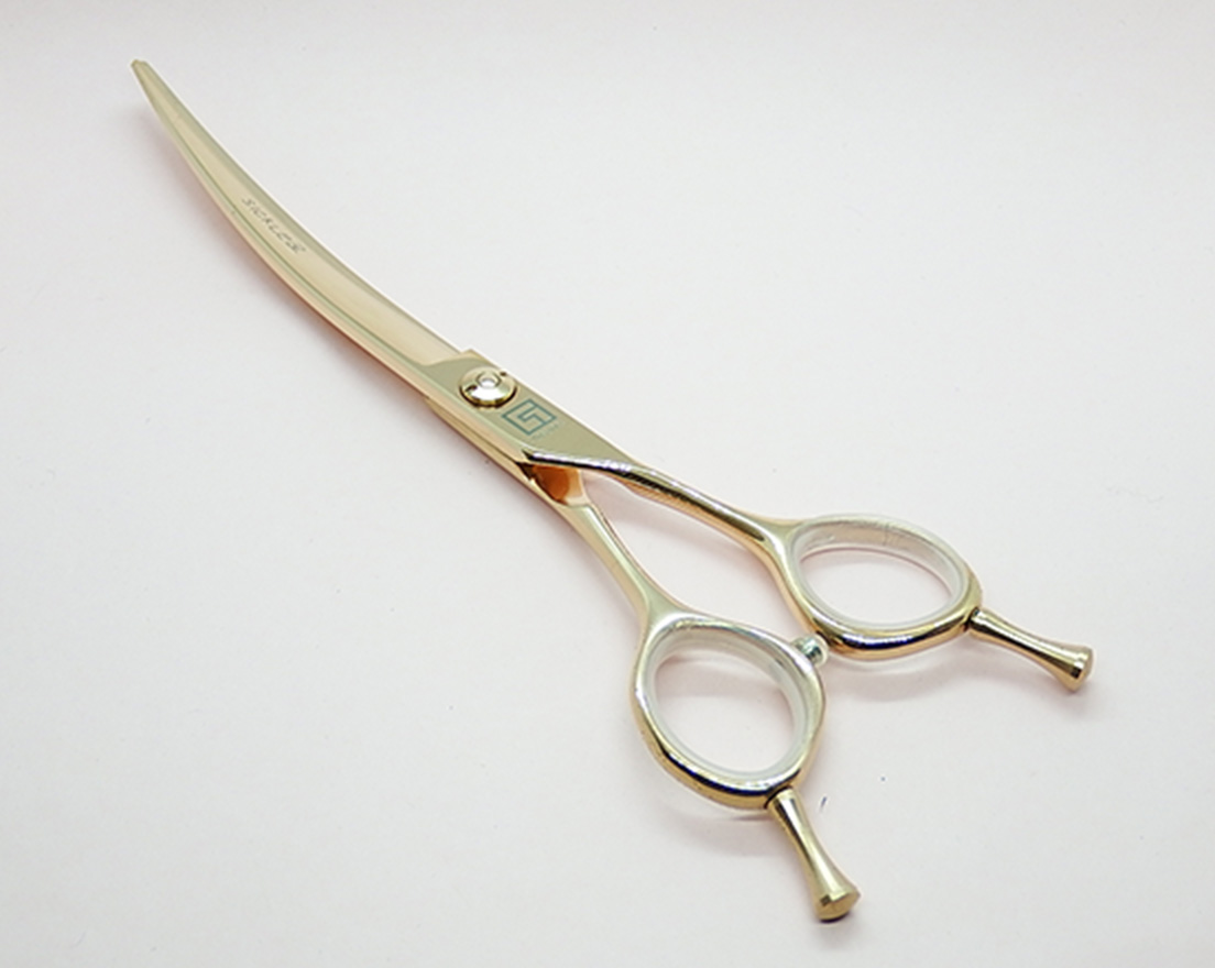 スパッと快適に切れるプロ用カーブシザートリマートリミングペットママ