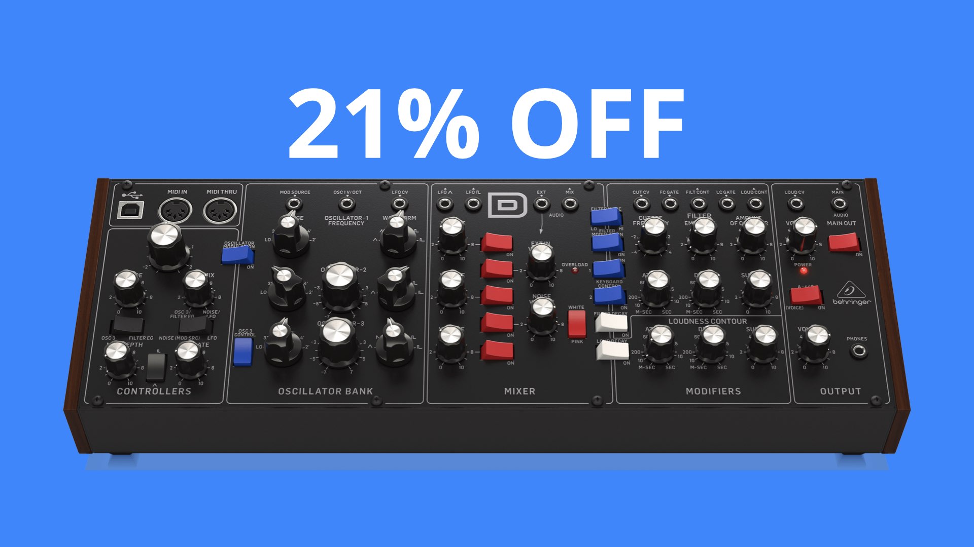 Deal: Behringer Model D, a 21% price drop on the Minimoog clone