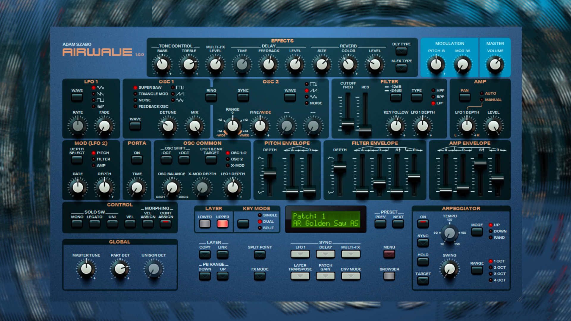 Adam Szabo Airwave plugin is a Windows-only Roland JP-8080