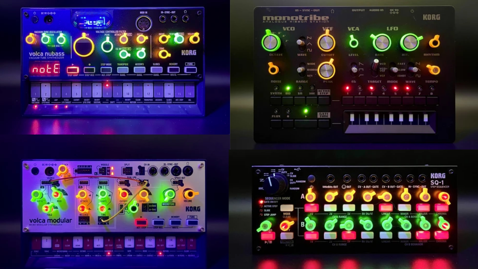 KORG Volca keys + SQ-1 自作ラック付き KORG Volca keys + SQ-1 自作