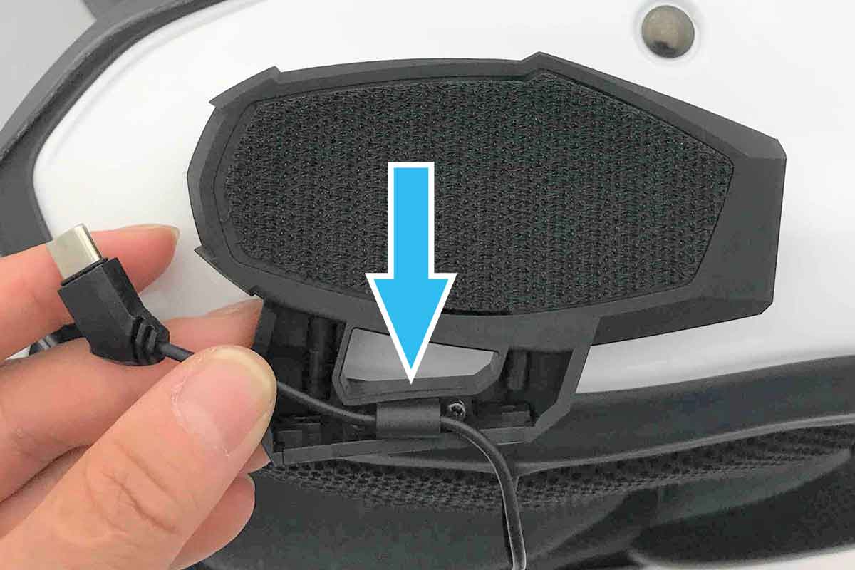 B+COM SB6X バイク用インカム フルフェイスヘルメット取付方法 Arai RX