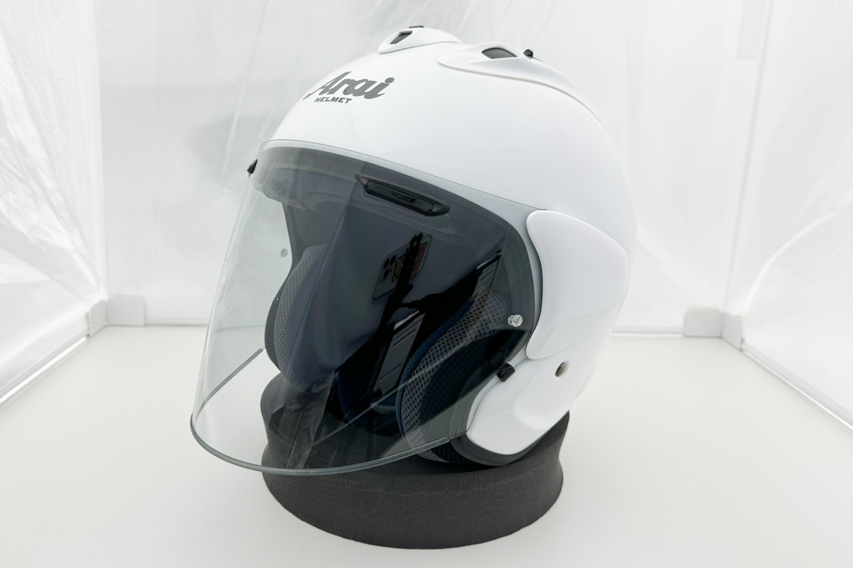 B+COM TALK バイク用インカム ジェットヘルメット取付方法 Arai VZ-Ram